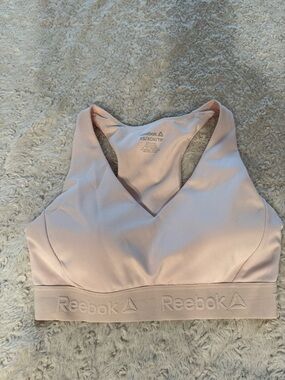 Reebok Pale Peach V-Neck Padded Sports Bra